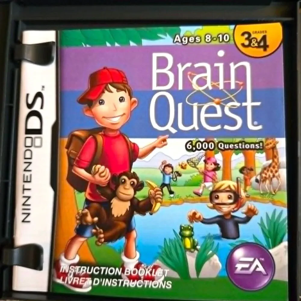 Brain Quest Grades 3 & 4 Nintendo DS 3DS Game (CIB w/ Manual) Tested
